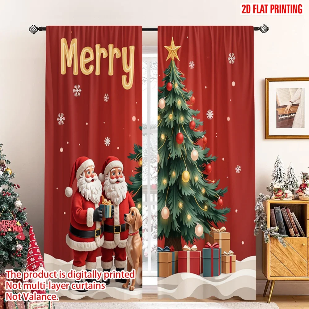 2pcs 2D flat printing Christmas Drapes Merry Christmas Tree Santa Gifts Fabric Without Electricity Party & Holiday Decor for
2pcs 2D flat printing Christmas Drapes Merry Christmas Tree Santa Gifts Fabric Without Electricity Party & Holiday Decor for