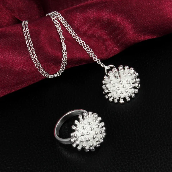 New 925 Sterling Silver Fireworks Pendant Necklace Rings Jewelry Set for Women Hot Charm Classic Fashion Party Gifts
New 925 Sterling Silver Fireworks Pendant Necklace Rings Jewelry Set for Women Hot Charm Classic Fashion Party Gifts