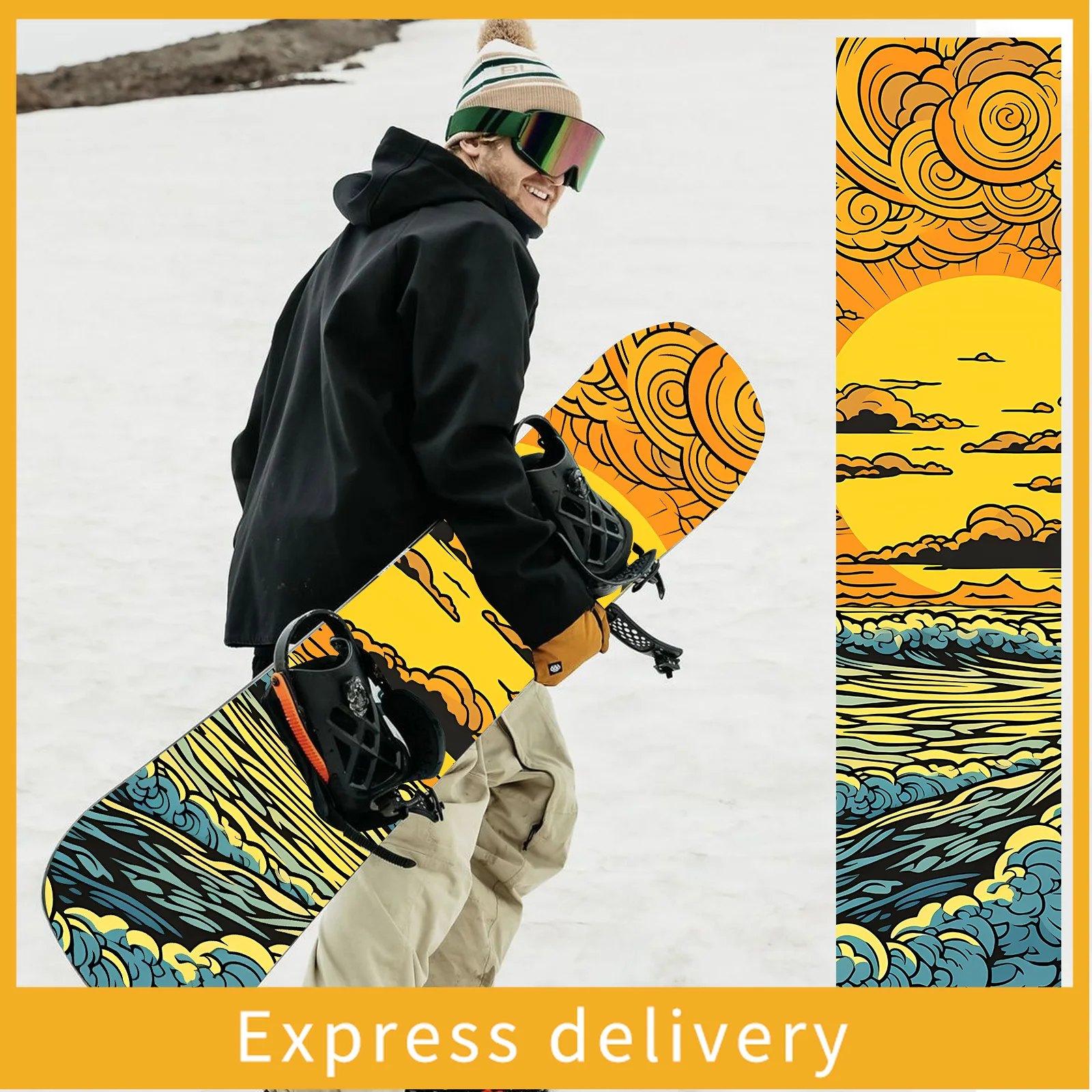 1 large art style sun and moon moire snowboard sticker, personalized snowboard sticker, snowboard decorative sticker,
1 large art style sun and moon moire snowboard sticker, personalized snowboard sticker, snowboard decorative sticker,