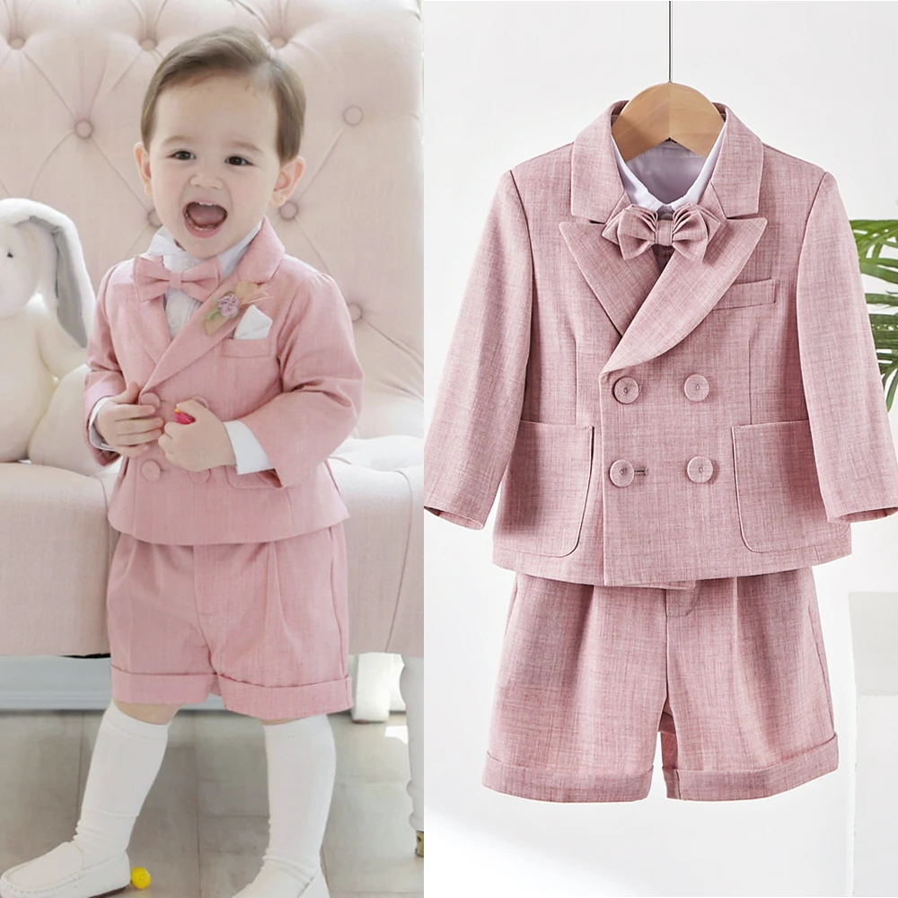 Children Formal Pink Suit Thin Wedding Dress Flower Boys Photography Kids Performance Outfit Baby Birthday Ceremony Costume
Children Formal Pink Suit Thin Wedding Dress Flower Boys Photography Kids Performance Outfit Baby Birthday Ceremony Costume