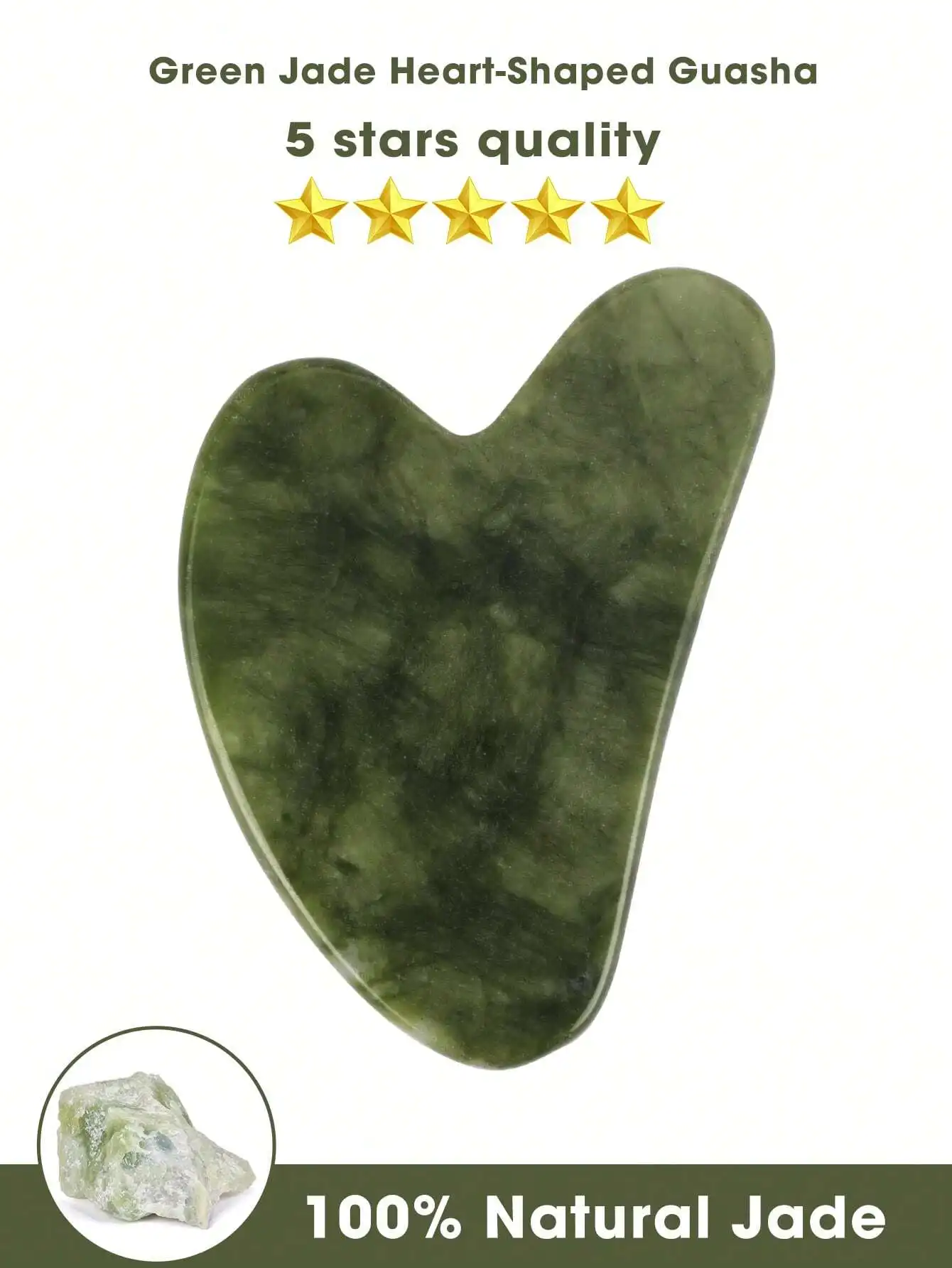 1pc Heart-Shaped Natural Jade Gua Sha Board, Facial Massage Scraping Tool for Skincare Spa Self-Care
1pc Heart-Shaped Natural Jade Gua Sha Board, Facial Massage Scraping Tool for Skincare Spa Self-Care
