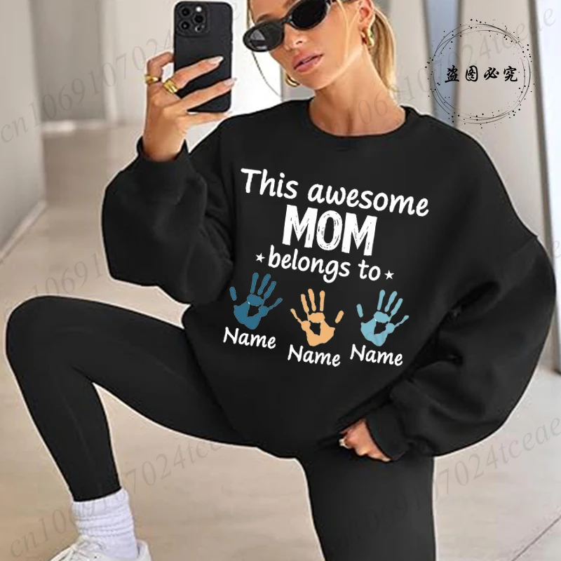 Personalized Mom Shirt with Kids Names Thin Sweatshirts Top Pullover Cotton Hoodies DIY Children Name Shirts High Quality 330gsm
Personalized Mom Shirt with Kids Names Thin Sweatshirts Top Pullover Cotton Hoodies DIY Children Name Shirts High Quality 330gsm