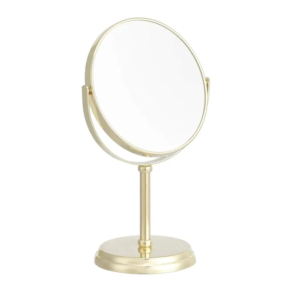 Tabletop Magnifying Vanity Round Mirror with Clear Reflection, 1X/5X Magnification, Iron Frame, 7.2\ x 4.92\, Gold
Tabletop Magnifying Vanity Round Mirror with Clear Reflection, 1X/5X Magnification, Iron Frame, 7.2\ x 4.92\, Gold