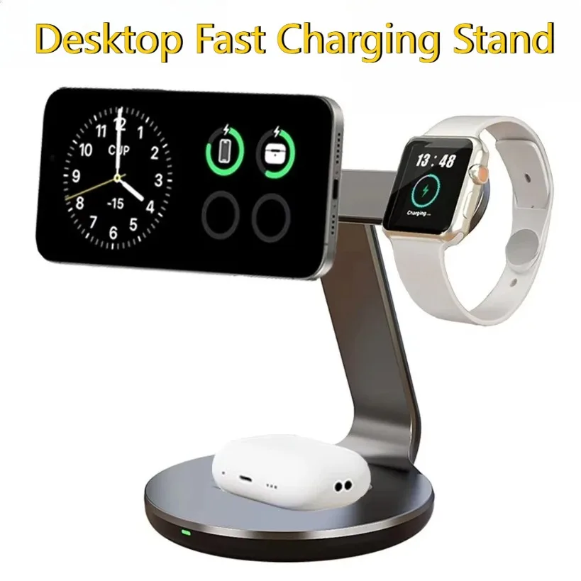 Магнитная подставка для беспроводного зарядного устройства 3 в 1, настольная станция для быстрой зарядки для Magsafe iPhone 16, 15, 14, 13, 12 Pro Max iWatch Airpods Pro
Магнитная подставка для беспроводного зарядного устройства 3 в 1, настольная станция для быстрой зарядки для Magsafe iPhone 16, 15, 14, 13, 12 Pro Max iWatch Airpods Pro