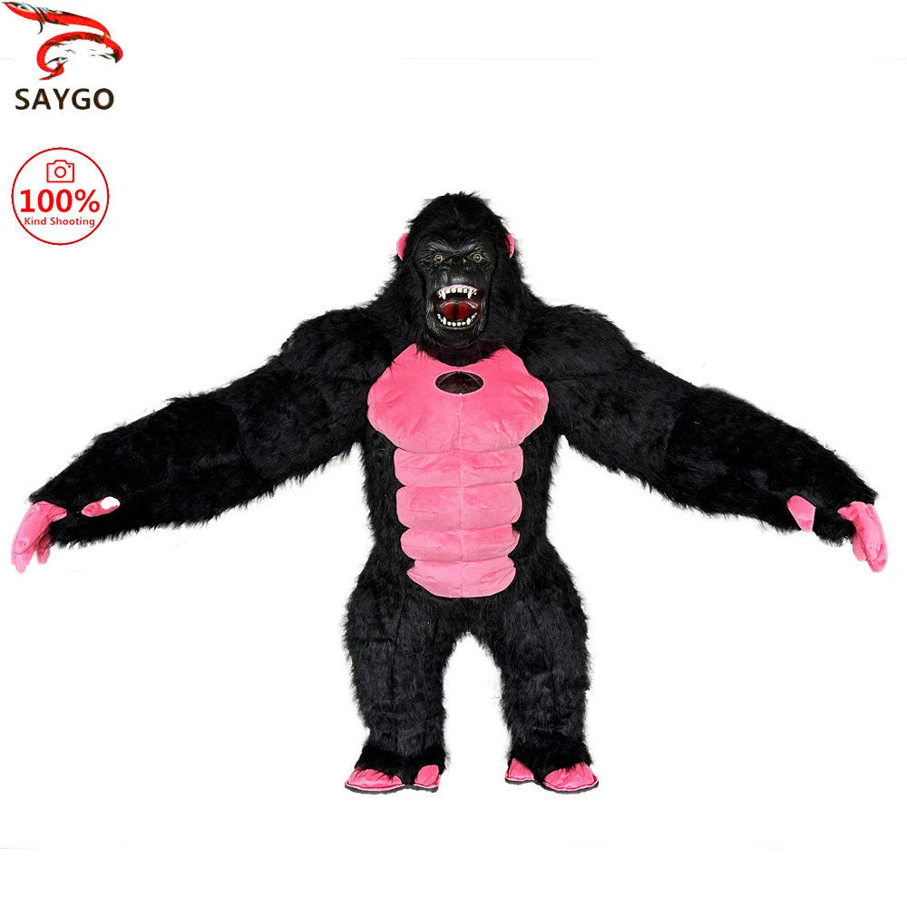 SAYGO Black Pink Gorilla Inflatable Costume King Kong Mascot Adult Character Cosplay Animal Birthday Halloween Party Event Set
SAYGO Black Pink Gorilla Inflatable Costume King Kong Mascot Adult Character Cosplay Animal Birthday Halloween Party Event Set