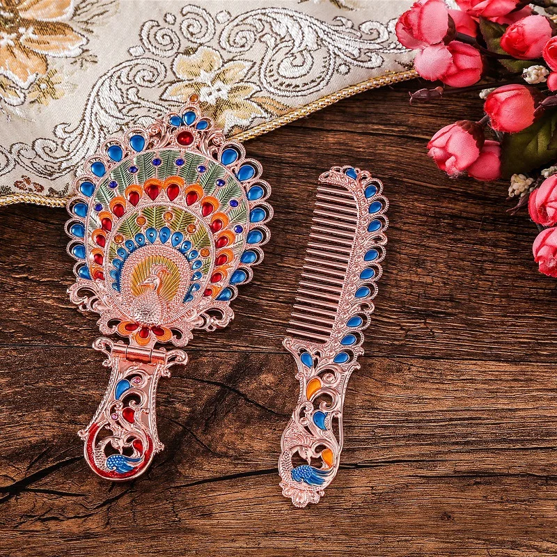 NEW Creative Vintage Folding Mirror Comb Set As A Gift Portable Makeup Mirror High-end Home Decoration Mirror
NEW Creative Vintage Folding Mirror Comb Set As A Gift Portable Makeup Mirror High-end Home Decoration Mirror