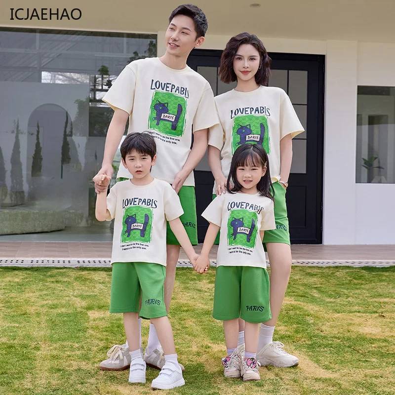 2025 Mother Father Daughter Son Matching Kids Sportswear Family Set Children Summer Pure Cotton Casual Outfits
2025 Mother Father Daughter Son Matching Kids Sportswear Family Set Children Summer Pure Cotton Casual Outfits