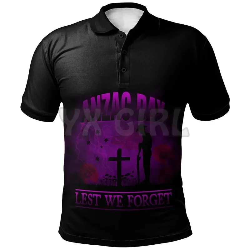 2024 Summer shirts women for men Custom Name Anzac Lest We Forget Polo Shirts 3D printed Short sleeve t shirts Tops camisas
2024 Summer shirts women for men Custom Name Anzac Lest We Forget Polo Shirts 3D printed Short sleeve t shirts Tops camisas