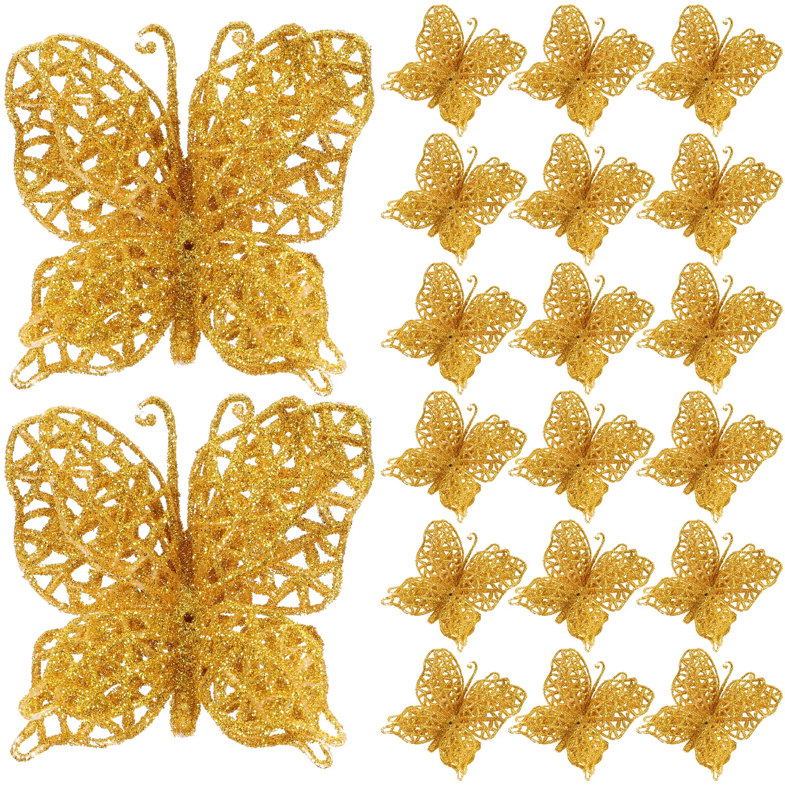 24Pcs Christmas Tree Butterfly Decorations Glitter Hollow Ornaments Xmas Wreath DIY Glitter Butterflies Artificial Christmas
24Pcs Christmas Tree Butterfly Decorations Glitter Hollow Ornaments Xmas Wreath DIY Glitter Butterflies Artificial Christmas