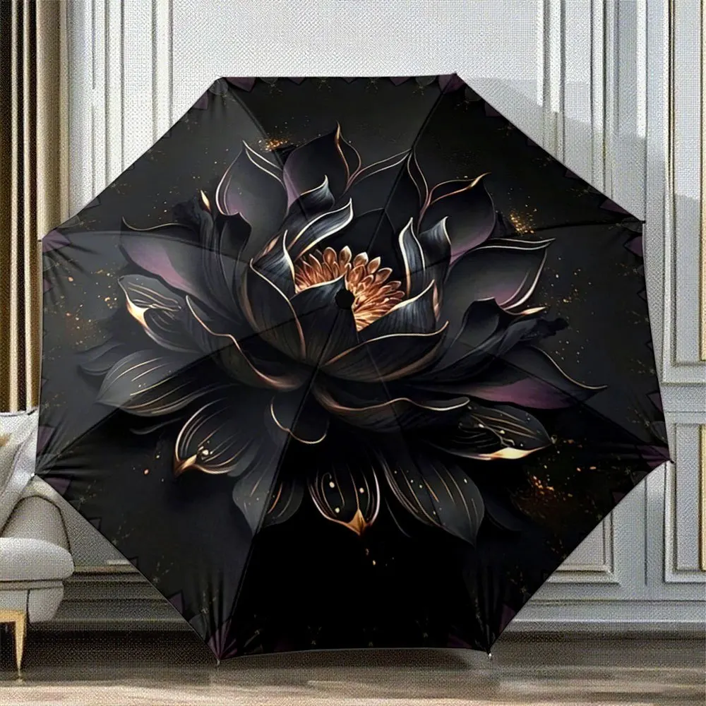 1pc A Dark Floral for Lotus Design with Golden Accents. Portable Collapsible Design, Casual Outdoor Accessory, for All Seasons
1pc A Dark Floral for Lotus Design with Golden Accents. Portable Collapsible Design, Casual Outdoor Accessory, for All Seasons