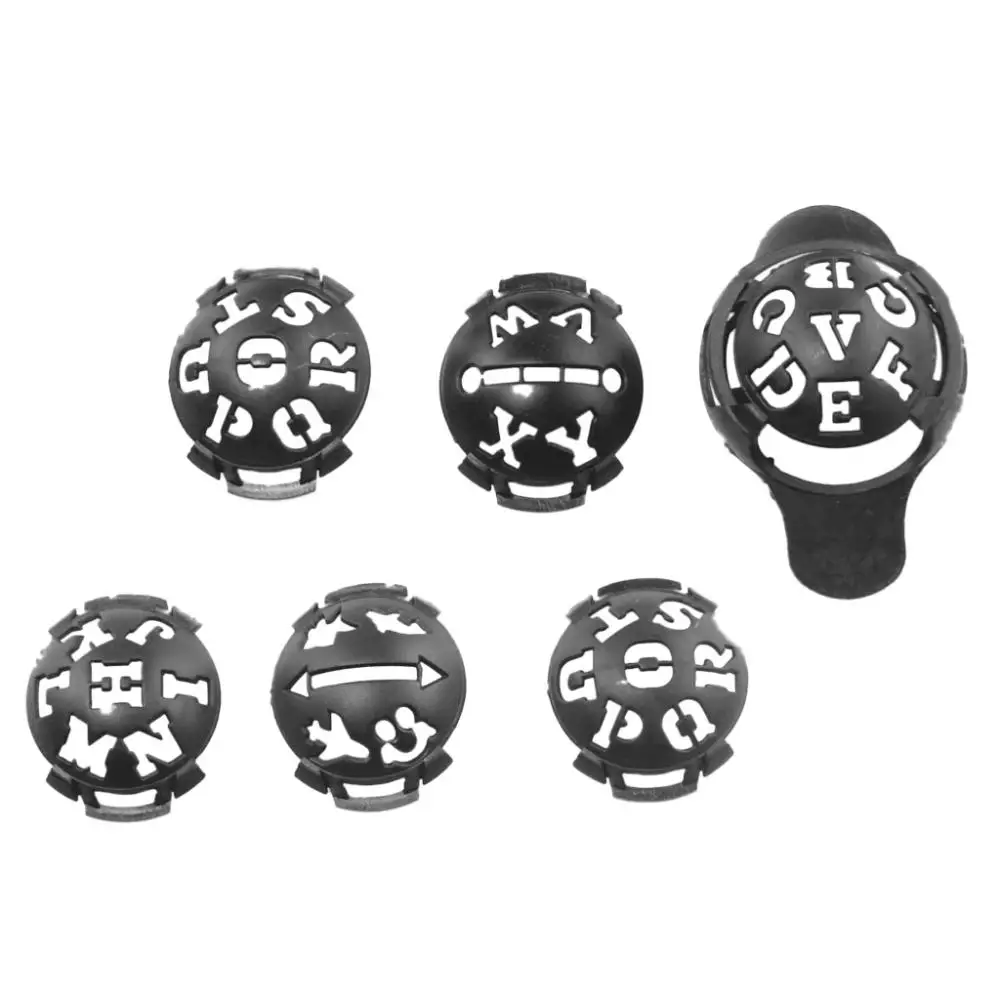 Black Hollow Alphabet Golf Ball Line Training Aids Alignment Marks Tool Set Drawing Templates Golf Line Marker Golf Scriber
Black Hollow Alphabet Golf Ball Line Training Aids Alignment Marks Tool Set Drawing Templates Golf Line Marker Golf Scriber