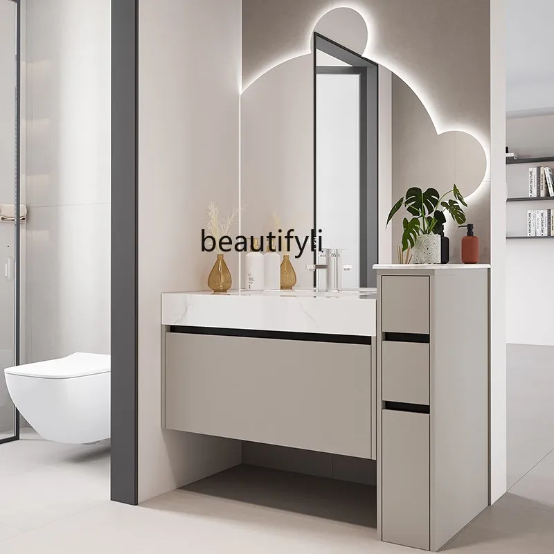 Light Luxury Stone Plate Bathroom Cabinet Combination Modern Minimalist Oak Bathroom Table Custom Wall Cupboard
Light Luxury Stone Plate Bathroom Cabinet Combination Modern Minimalist Oak Bathroom Table Custom Wall Cupboard