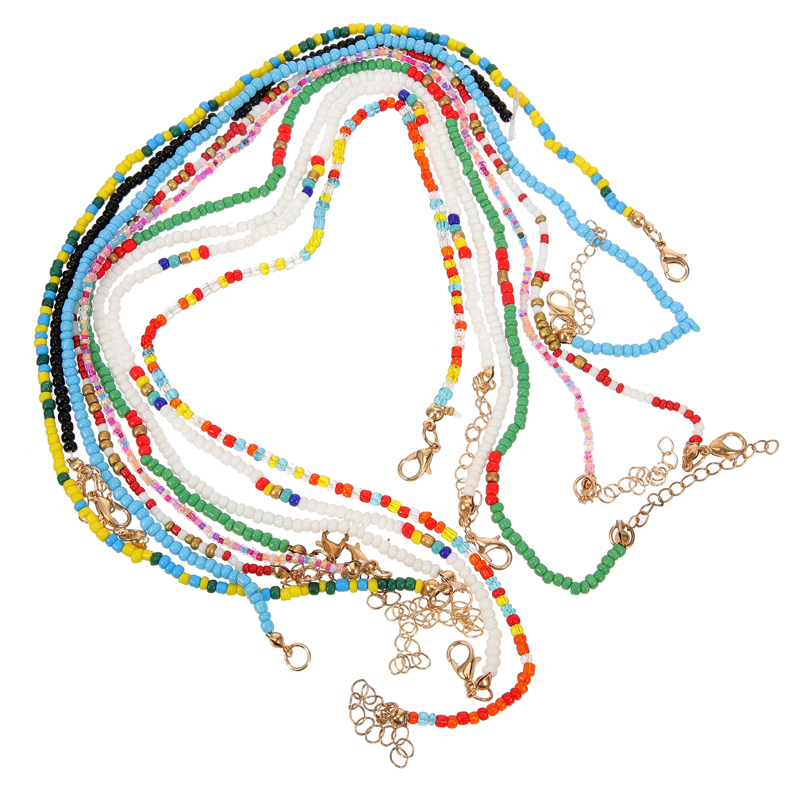 9pcs Colorful Bead Pcs Women Chain Bead Necklace Choker Sweet Fashionable Unique Design Women Choker Wedding Party Gifts
9pcs Colorful Bead Pcs Women Chain Bead Necklace Choker Sweet Fashionable Unique Design Women Choker Wedding Party Gifts