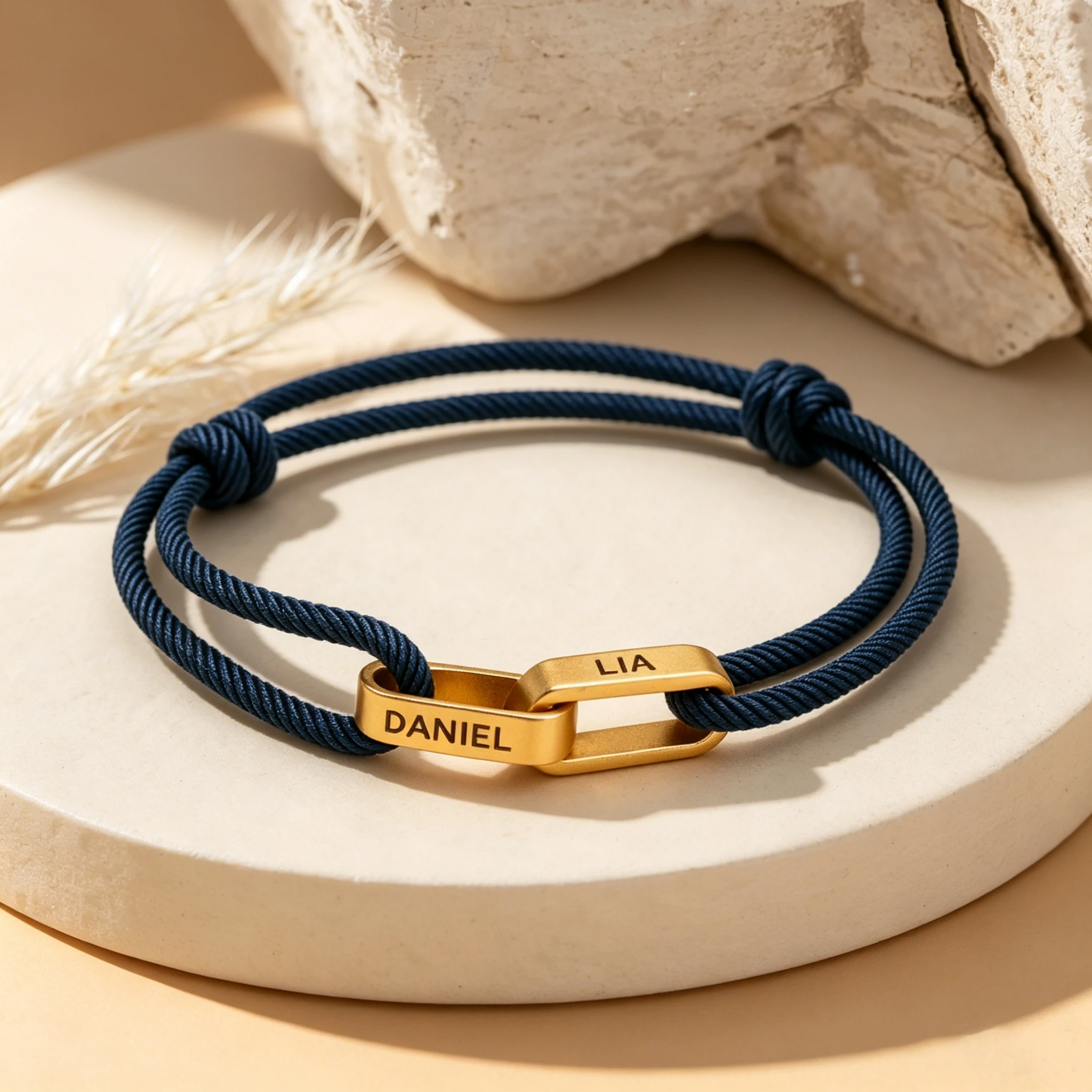 Hot Sale Laser Engraved Couple Bracelet Double Ring Clasp Braided Cord Stainless Steel Personalized Name Jewelry for Him Her
Hot Sale Laser Engraved Couple Bracelet Double Ring Clasp Braided Cord Stainless Steel Personalized Name Jewelry for Him Her