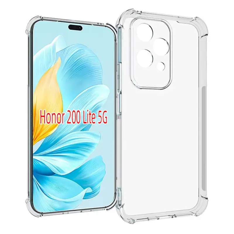 Противоударный чехол из ТПУ с четырьмя углами для Honor 200 Lite, защитный прозрачный чехол, рамка, Чехлы, чехол
Противоударный чехол из ТПУ с четырьмя углами для Honor 200 Lite, защитный прозрачный чехол, рамка, Чехлы, чехол