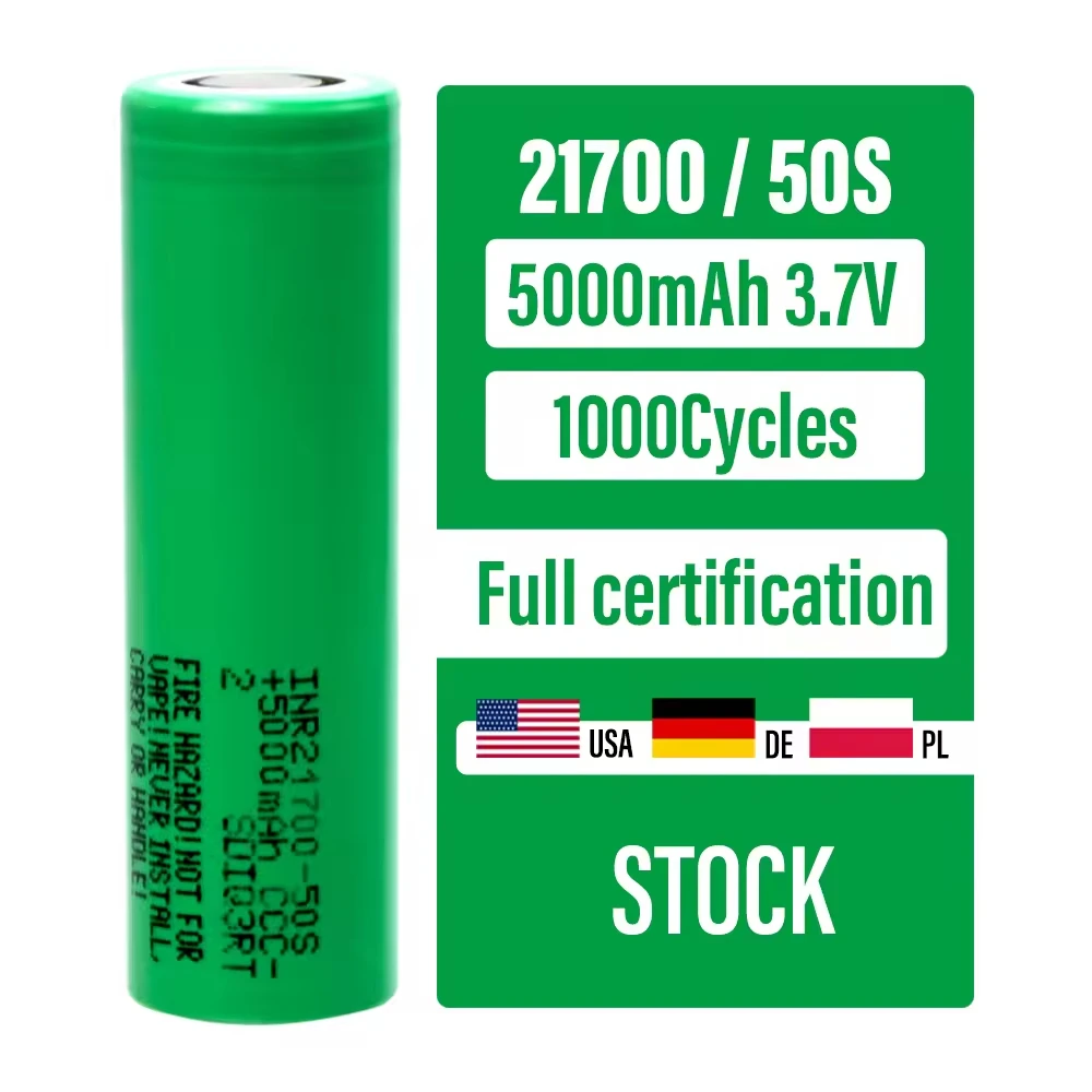Inr21700-50s 21700 5000mah Max Discharge 45A 21700 High Drain Flashlight Battery for Samsung 21700 50s
Inr21700-50s 21700 5000mah Max Discharge 45A 21700 High Drain Flashlight Battery for Samsung 21700 50s