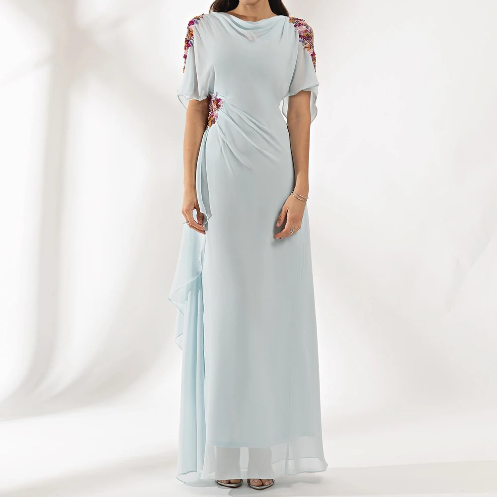 Customized Fashion Chiffon A-Line Crystal Evening Dress O-neck Half Sleeves Floor Length Photo Color Vestidos para mujer
Customized Fashion Chiffon A-Line Crystal Evening Dress O-neck Half Sleeves Floor Length Photo Color Vestidos para mujer