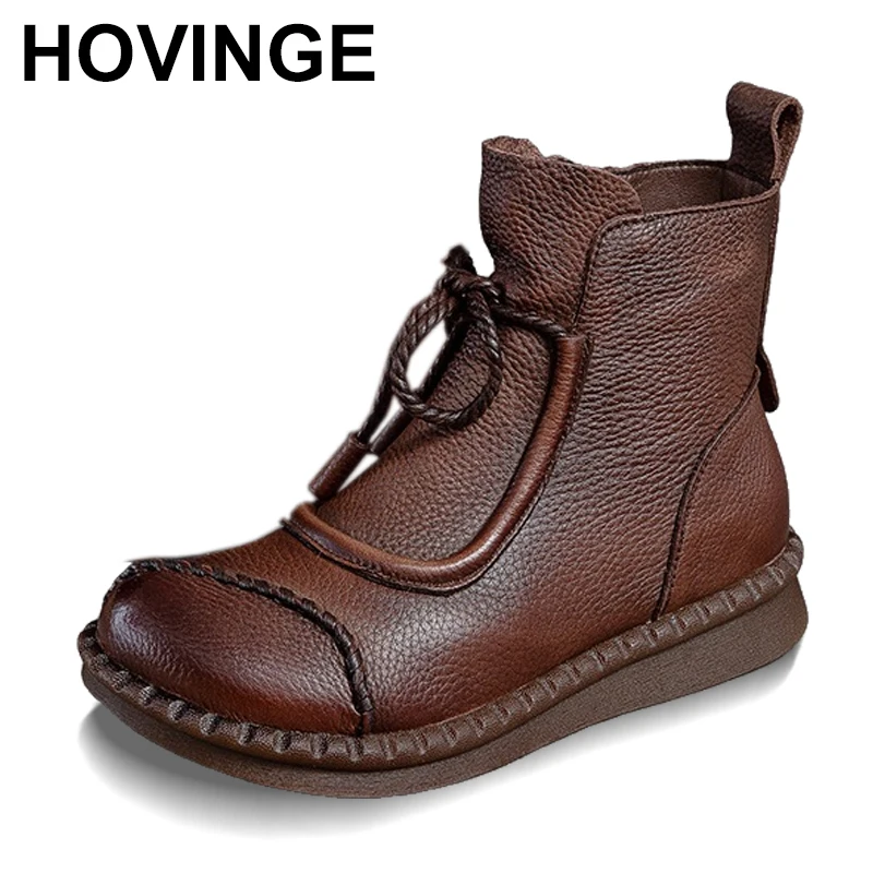 New Women's Autumn Winter Soft Bottom Flat Short Boot Comfortable Soft Cowhide Ankle Boot Solid Color Retro Women Leather Shoes
New Women's Autumn Winter Soft Bottom Flat Short Boot Comfortable Soft Cowhide Ankle Boot Solid Color Retro Women Leather Shoes