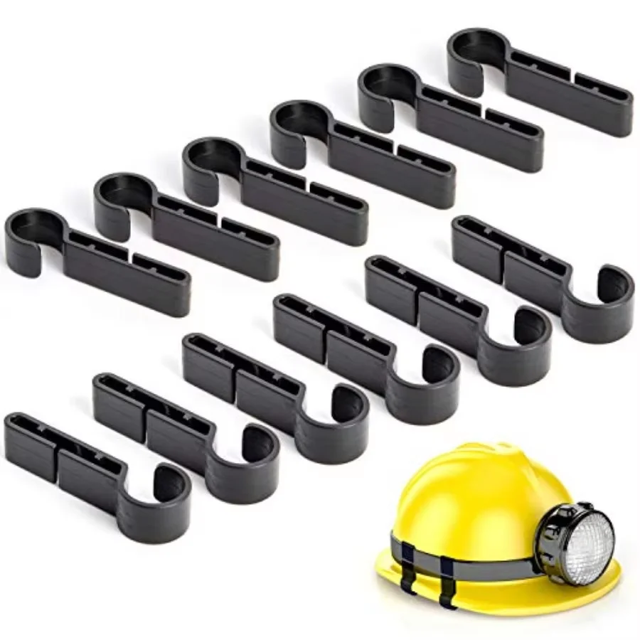 Secure Adjustable Hook Design Hard Hat Headlamp Clips for Industrial Use, Durable Plastic, Black
Secure Adjustable Hook Design Hard Hat Headlamp Clips for Industrial Use, Durable Plastic, Black