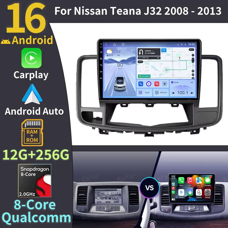 Wireless Carplay Android Auto For Nissan Teana J32 2008 - 2013 Android 16 Car Radio 4G BT Multimedia Video Player 2Din Head Unit
Wireless Carplay Android Auto For Nissan Teana J32 2008 - 2013 Android 16 Car Radio 4G BT Multimedia Video Player 2Din Head Unit