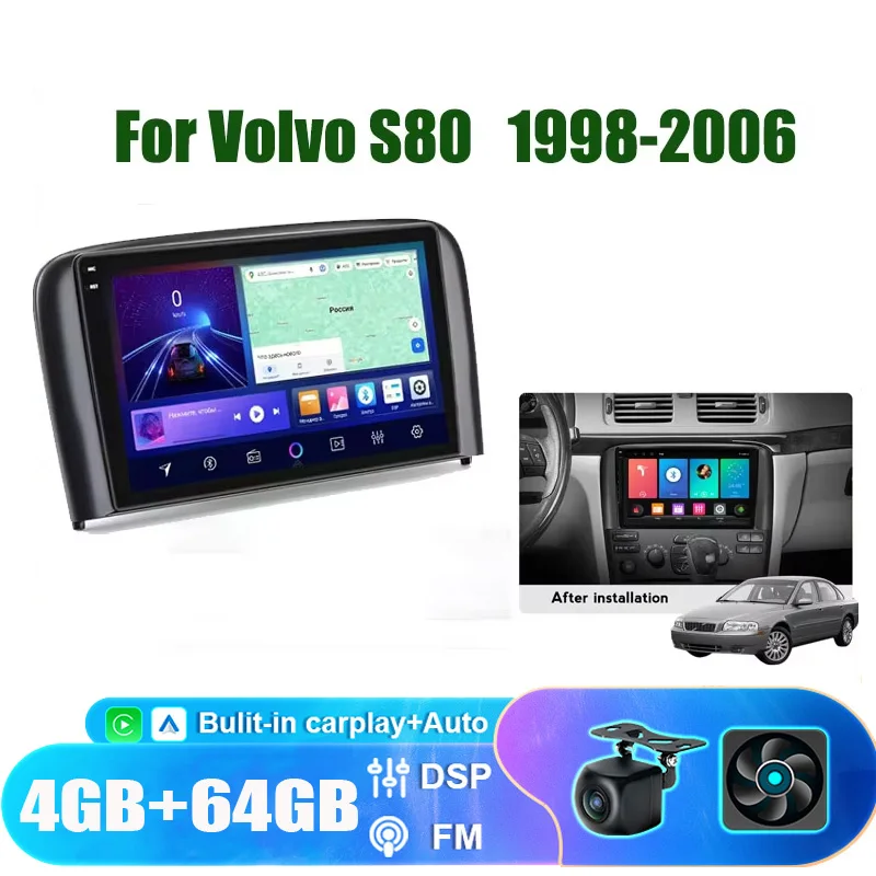 9“4+64GB Car Radio Carplay Android Auto For Volvo S80 1998-2006 Stereo Touch Screen GPS WIFI Video Player 2Din
9“4+64GB Car Radio Carplay Android Auto For Volvo S80 1998-2006 Stereo Touch Screen GPS WIFI Video Player 2Din
