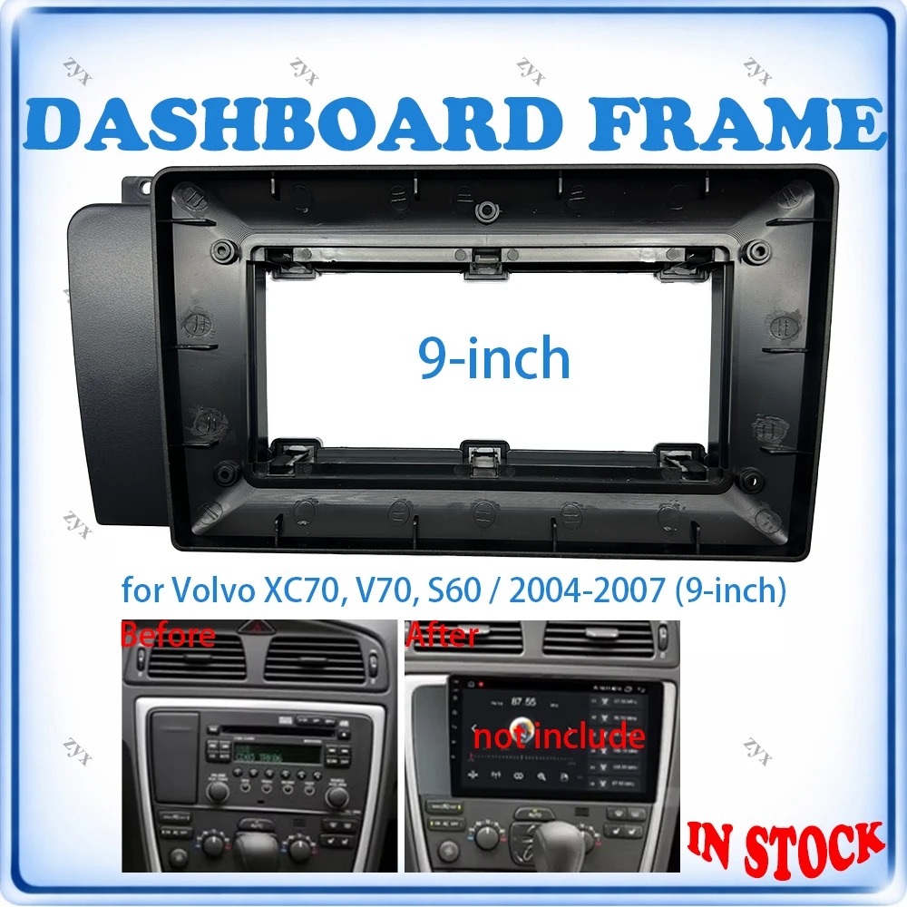Car Radio Fascia Frame For Volvo XC70 V70 S60 2004-2007 9 inch With Canbus Decoder & Wiring Harness Car Accessories Plug & Play
Car Radio Fascia Frame For Volvo XC70 V70 S60 2004-2007 9 inch With Canbus Decoder & Wiring Harness Car Accessories Plug & Play