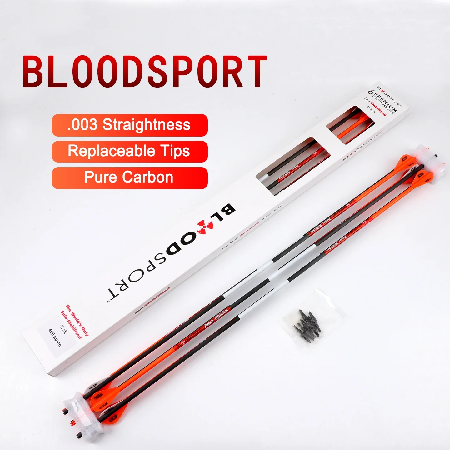 Bloodline Pure Carbon Arrows +/-0.003" Straightness 31" 300 / 350 / 400 / 500 Spine for Compound Bow Hunting 12pc
Bloodline Pure Carbon Arrows +/-0.003" Straightness 31" 300 / 350 / 400 / 500 Spine for Compound Bow Hunting 12pc