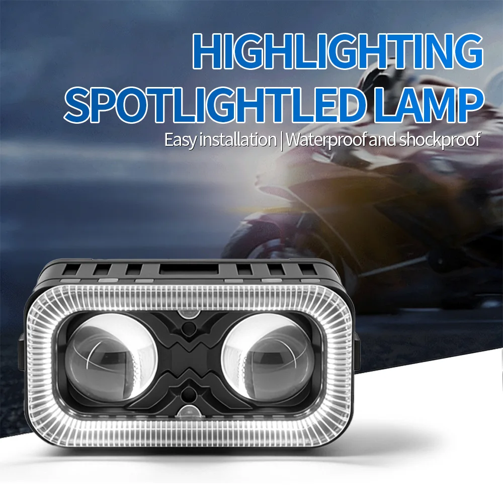 60W Motorcycle Led Front Headlight Flashing 6000K Angel Eyes LED Spotlight DRL Motorcycle Daytime Running Light 12V Bulb
60W Motorcycle Led Front Headlight Flashing 6000K Angel Eyes LED Spotlight DRL Motorcycle Daytime Running Light 12V Bulb