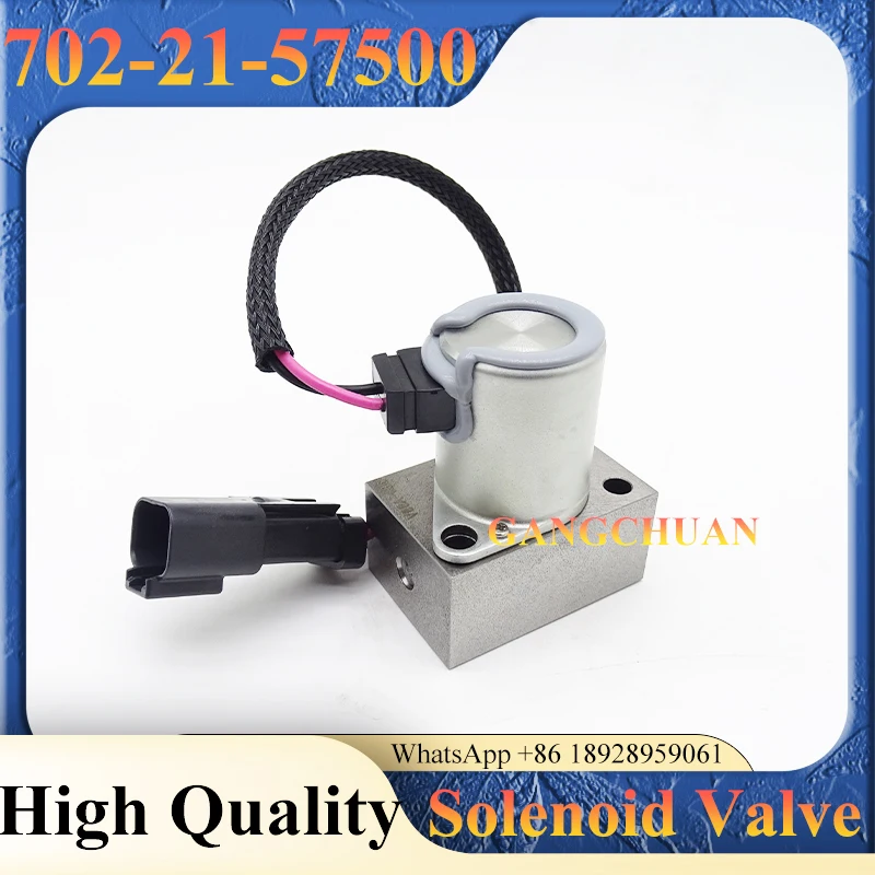 Электромагнитный клапан главного насоса 702-21-57500 7022157500 Пилотный клапан для экскаватора PC200-7 PC350-8 PC200-8
Электромагнитный клапан главного насоса 702-21-57500 7022157500 Пилотный клапан для экскаватора PC200-7 PC350-8 PC200-8