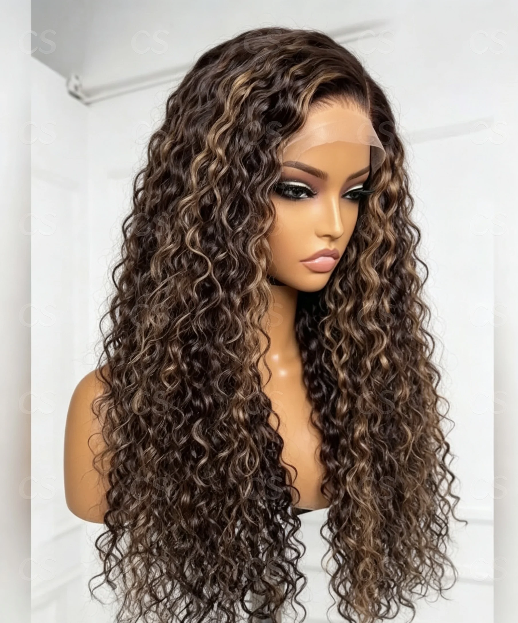 26” Long Highlight Blonde Kinky Curly Wig for Women 180 Density Lace Front Heat Resistant Synthetic Glueless Preplucked Daily
26” Long Highlight Blonde Kinky Curly Wig for Women 180 Density Lace Front Heat Resistant Synthetic Glueless Preplucked Daily