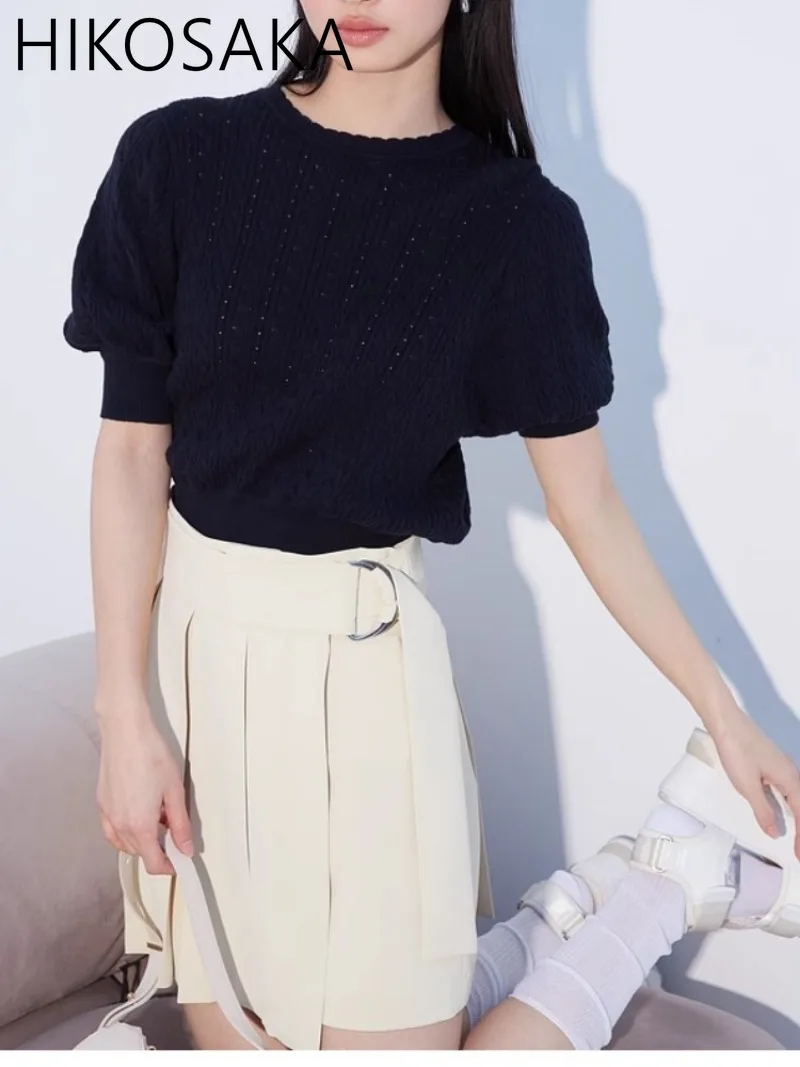 Vintage Cable-knit Pullovers Simple O-neck Puff Short Sleeve Loose Sweaters Spring Summer Chic Elegant Japanese Jumpers 2024 New
Vintage Cable-knit Pullovers Simple O-neck Puff Short Sleeve Loose Sweaters Spring Summer Chic Elegant Japanese Jumpers 2024 New