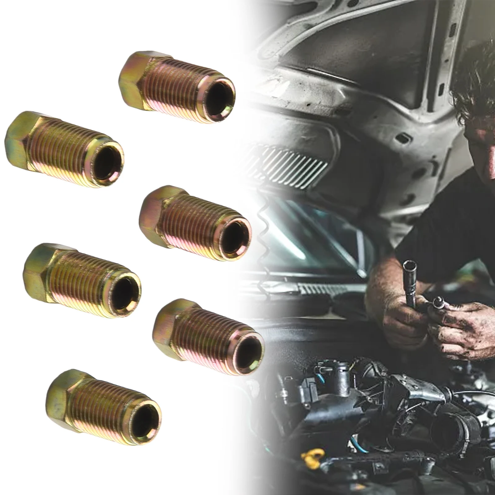 6 Piece Brake Line Union Kit Featuring M10mm x 1mm Thread Specification for 3/16 Inch Tubing in Standard Brake Circuit Layouts
6 Piece Brake Line Union Kit Featuring M10mm x 1mm Thread Specification for 3/16 Inch Tubing in Standard Brake Circuit Layouts