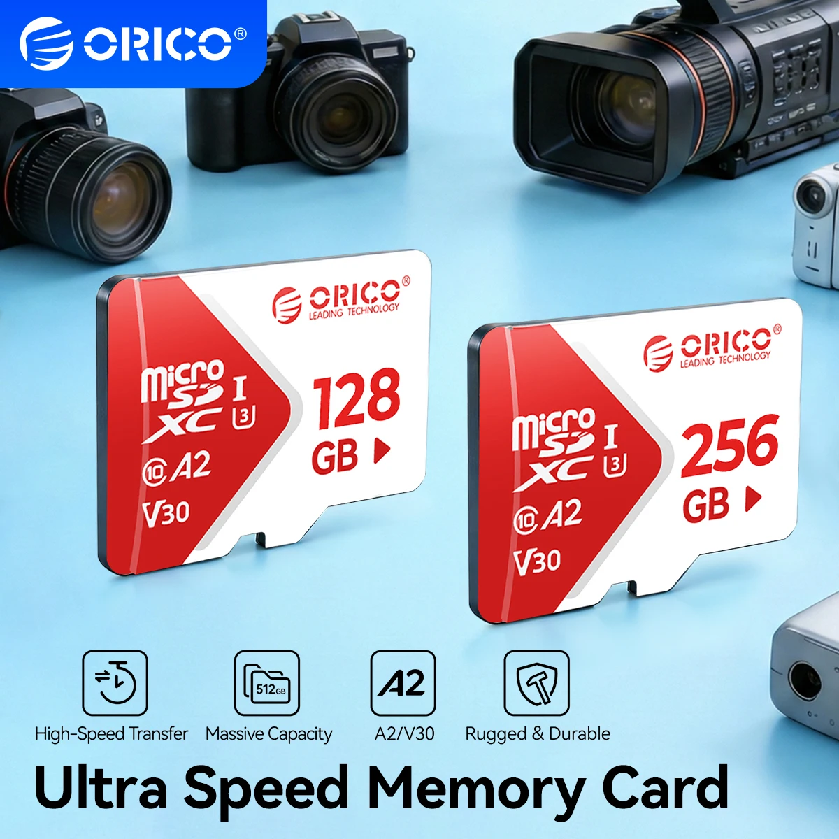 ORICO 4K UHD Memory Card Extreme PRO microSD UHS-I Card 256GB 128GB 64GB Class10 TF Card High Speed 180MB/S MAX A2/V30 4K Video
ORICO 4K UHD Memory Card Extreme PRO microSD UHS-I Card 256GB 128GB 64GB Class10 TF Card High Speed 180MB/S MAX A2/V30 4K Video