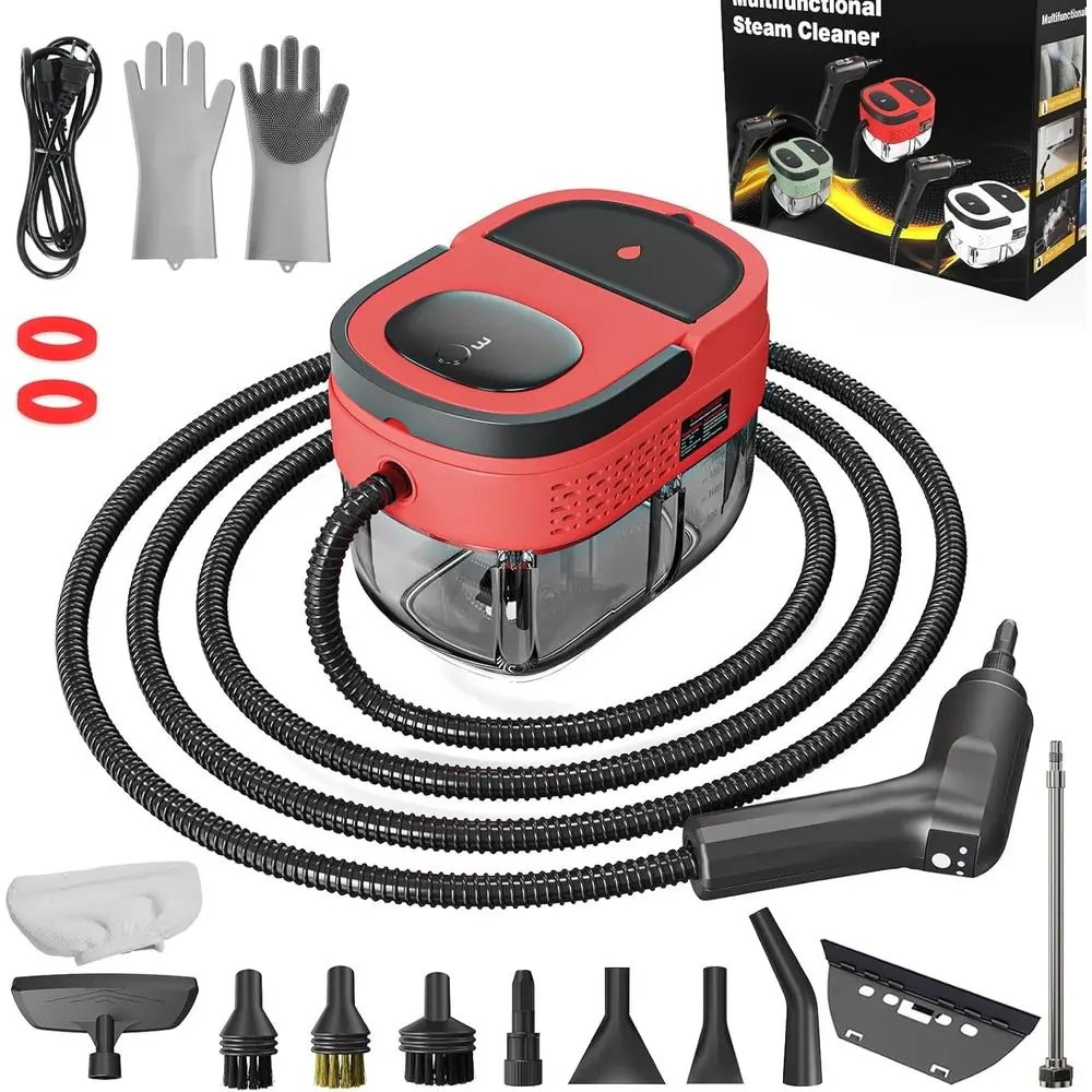 Ручной пароочиститель высокого давления 2500 Вт, бак для воды 1,6 л, 3 уровня регулировки, для дома, автомобиля, мебели, от клопов (красный)
Ручной пароочиститель высокого давления 2500 Вт, бак для воды 1,6 л, 3 уровня регулировки, для дома, автомобиля, мебели, от клопов (красный)