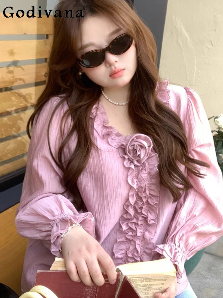 Large Size L-4XL Fashion New Rose V-Neck Shirt Women's Customized Spring Retro Loose Top Exquisite Pink Purple Plus Size Shirt
Large Size L-4XL Fashion New Rose V-Neck Shirt Women's Customized Spring Retro Loose Top Exquisite Pink Purple Plus Size Shirt