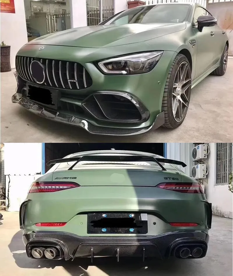 Для Benz AMG GT50 GT53 Передний бампер из настоящего углеродного волокна, вентиляционные отверстия, задний диффузор, боковые юбки, спойлер, выхлопной комплект кузова автомобиля
Для Benz AMG GT50 GT53 Передний бампер из настоящего углеродного волокна, вентиляционные отверстия, задний диффузор, боковые юбки, спойлер, выхлопной комплект кузова автомобиля
