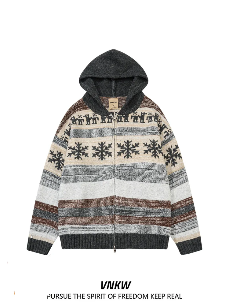 Вязаный свитер-кардиган Fierland с капюшоном и узором «Олень» для мужчин и женщин, высококачественный, этнический, плотный, парный трикотаж
Вязаный свитер-кардиган Fierland с капюшоном и узором «Олень» для мужчин и женщин, высококачественный, этнический, плотный, парный трикотаж