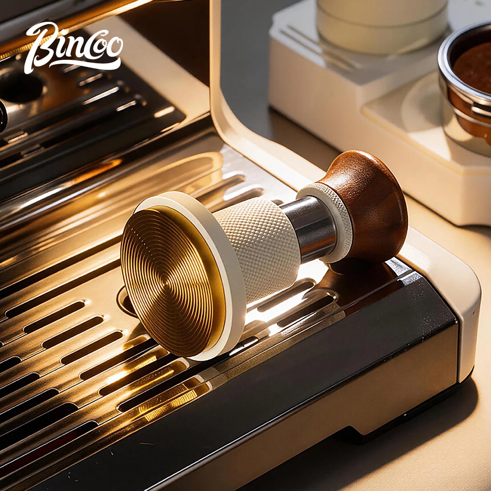 Bincoo 30LB Constant Pressure Titanium Coated Tamper Impact Design Threaded Base Espresso Machine Accessory Barista Tool
Bincoo 30LB Constant Pressure Titanium Coated Tamper Impact Design Threaded Base Espresso Machine Accessory Barista Tool