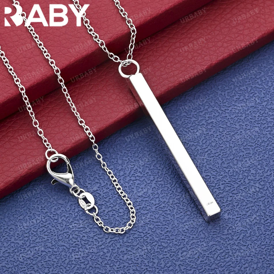 URBABY 40-75cm 925 Sterling Silver Vertical Bars Pendant Necklace For Women Men Anniversary Gift Popular Wild Fashion Romantic
URBABY 40-75cm 925 Sterling Silver Vertical Bars Pendant Necklace For Women Men Anniversary Gift Popular Wild Fashion Romantic