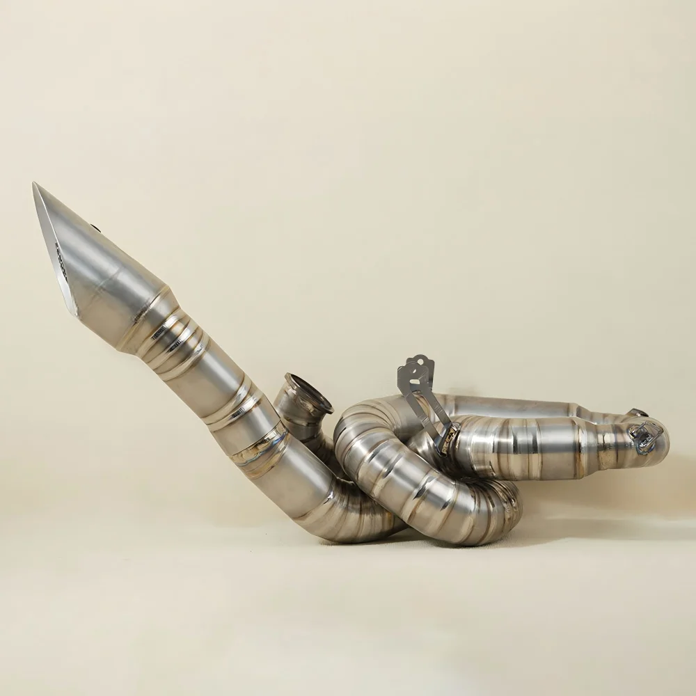 Suitable for Panigale V2 Street Fighter Exhaust Titanium Alloy Mid-Pipe Dual Outlet Round/Slanted Tip Motorcycle Exhaust
Suitable for Panigale V2 Street Fighter Exhaust Titanium Alloy Mid-Pipe Dual Outlet Round/Slanted Tip Motorcycle Exhaust