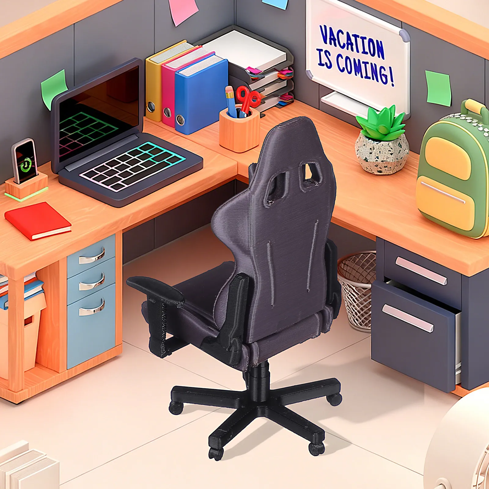 Miniature Gaming Desk and Chair Set 1:12 Scale Realistic Mini Computer Chair Office Decor Collector Accessory Mini Things
Miniature Gaming Desk and Chair Set 1:12 Scale Realistic Mini Computer Chair Office Decor Collector Accessory Mini Things