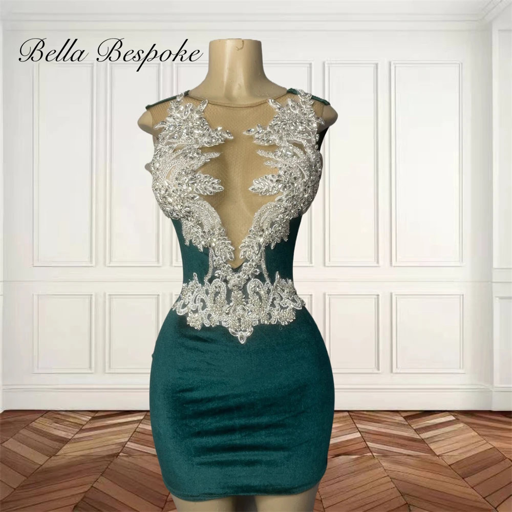 Green Short Prom Dresses For Black Girls Bead Crystal Appliques 2024 Birthday Luxury Dress Graduation Gown Homecoming Customized
Green Short Prom Dresses For Black Girls Bead Crystal Appliques 2024 Birthday Luxury Dress Graduation Gown Homecoming Customized