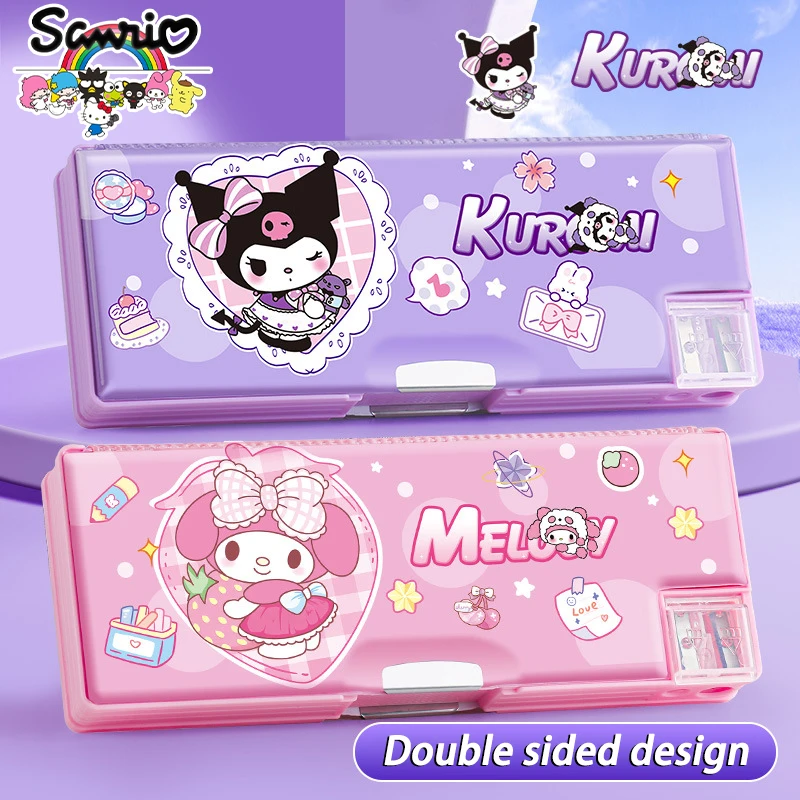 Kuromi двусторонний пенал обратно в школу аниме милый Cinnamoroll Melody с точилкой для карандашей канцелярские принадлежности для учеников 
Kuromi двусторонний пенал обратно в школу аниме милый Cinnamoroll Melody с точилкой для карандашей канцелярские принадлежности для учеников