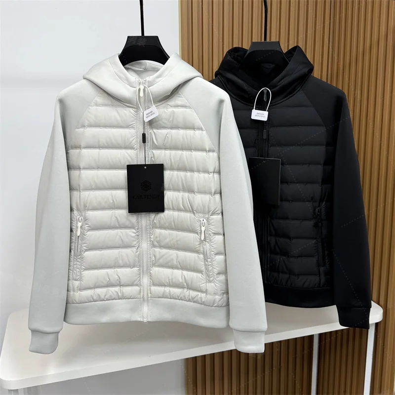 90 down Padded Vest Couple Sle Hooded Lightweight Splicing Autumn Winter New Casual Matched Men Women ort Coat
90 down Padded Vest Couple Sle Hooded Lightweight Splicing Autumn Winter New Casual Matched Men Women ort Coat