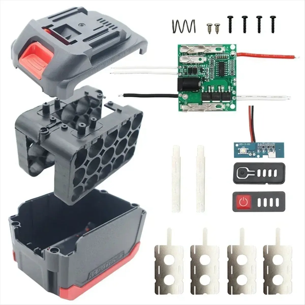 15 Hole 18650 Li-Ion Battery Case Box PCB Protection Board for Makita Lomvum Zhipu Hongsong Jingmi Lithium Battery
15 Hole 18650 Li-Ion Battery Case Box PCB Protection Board for Makita Lomvum Zhipu Hongsong Jingmi Lithium Battery