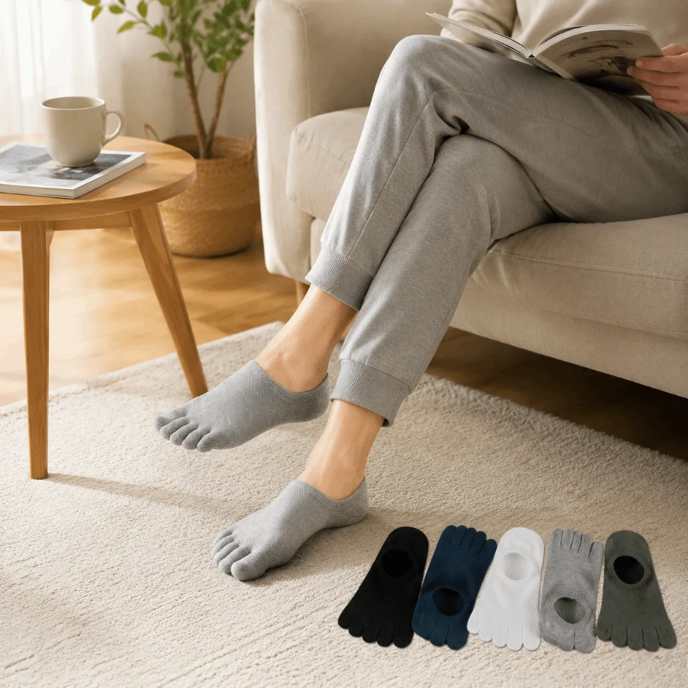 Cool Feeling Cotton Five Finger Socks Solid Color Anti-Slip Five Toe Socks Mesh Thin Breathable No-Show Socks Men's Use
Cool Feeling Cotton Five Finger Socks Solid Color Anti-Slip Five Toe Socks Mesh Thin Breathable No-Show Socks Men's Use