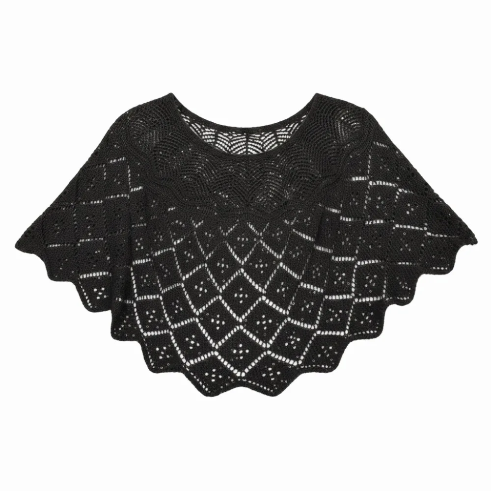 Solid Color Knitted Shawl Knitted Hollow Out Design Sunscreen Scarf Sequin Shoulder Cover Lightweight Hollow Design Shawl
Solid Color Knitted Shawl Knitted Hollow Out Design Sunscreen Scarf Sequin Shoulder Cover Lightweight Hollow Design Shawl