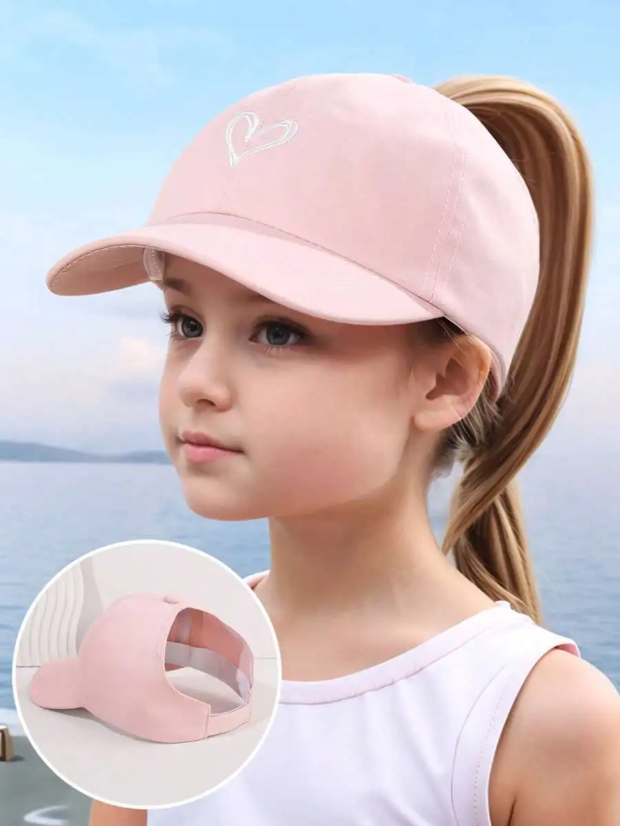 Solid Heart Embroidery Baseball Cap For Women, Adjustable Ponytail Hat For Outdoor Sports Beach Travel Summer
Solid Heart Embroidery Baseball Cap For Women, Adjustable Ponytail Hat For Outdoor Sports Beach Travel Summer