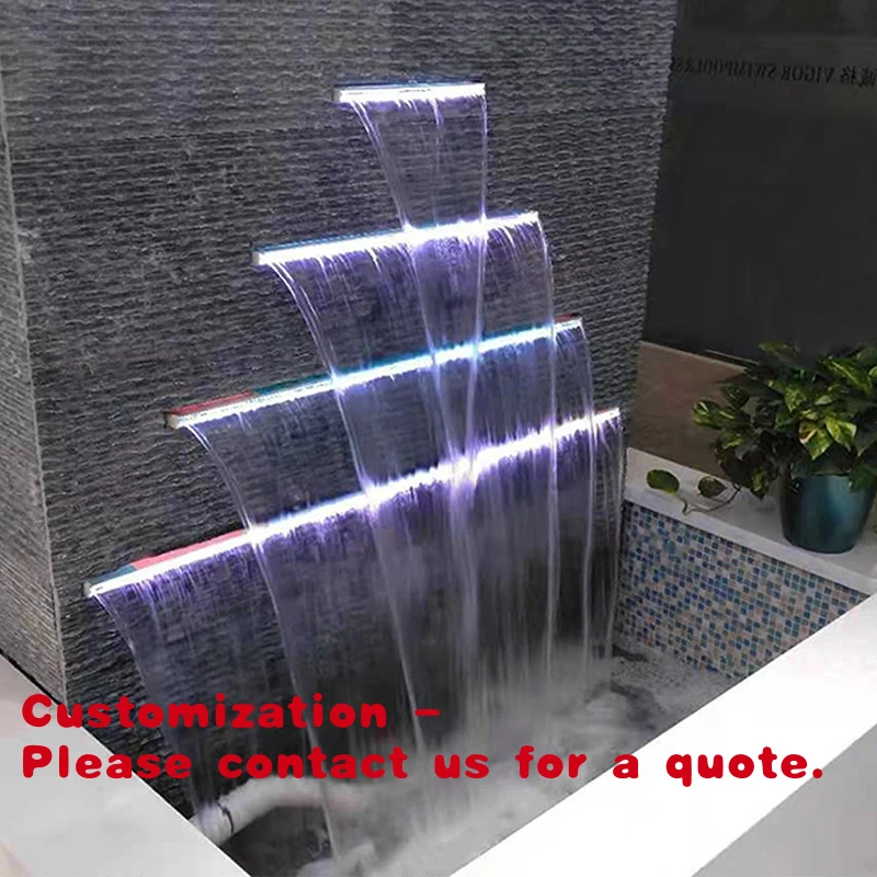 Customize.Aqua Acrylic Descent Wtih RGB LED Light Color Changed Curtain Landscape Wall Waterfall Outdoor Garden
Customize.Aqua Acrylic Descent Wtih RGB LED Light Color Changed Curtain Landscape Wall Waterfall Outdoor Garden