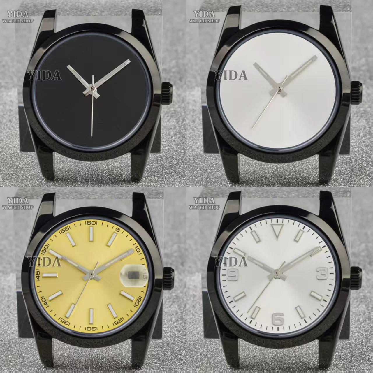 NH35 Plating Black Watch Case Dial for Datejust Green Luminous Pointers Sapphire Glass Fit NH35 Mechanical Movement Accessories
NH35 Plating Black Watch Case Dial for Datejust Green Luminous Pointers Sapphire Glass Fit NH35 Mechanical Movement Accessories
